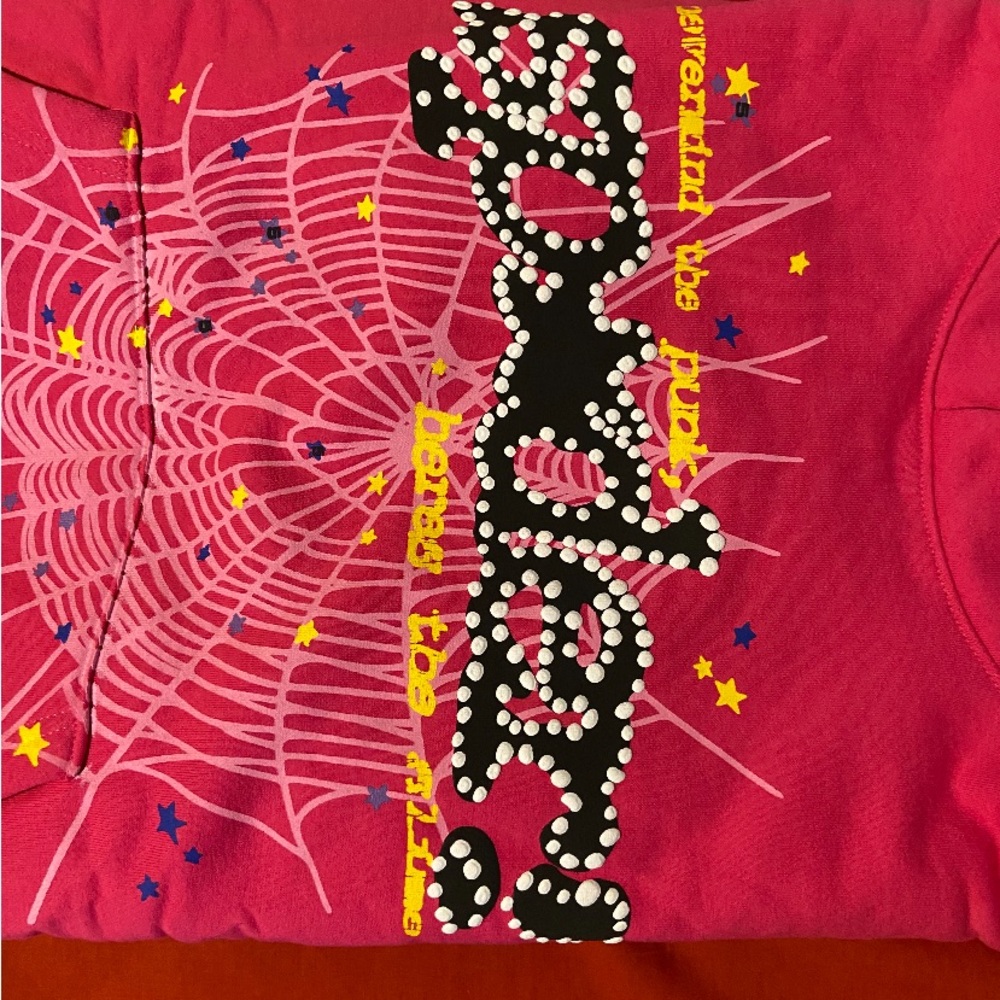 Sp5der P*ink Hoodie - Picture 6 of 11